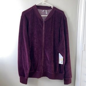 Plus size Zella velour zip up sweater